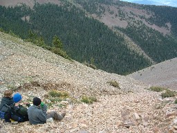 Heading down the north side of Baldy
